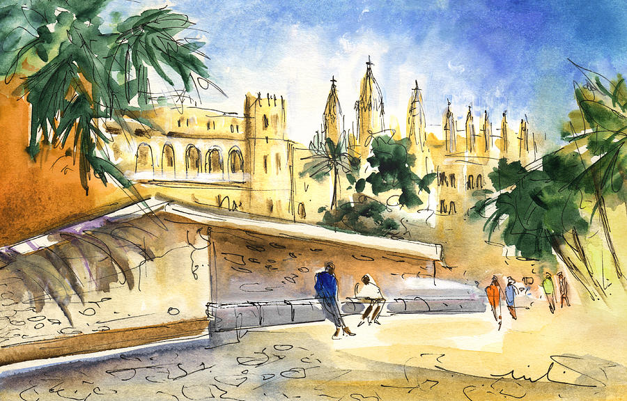 Palma De Mallorca Cathedral Painting by Miki De Goodaboom