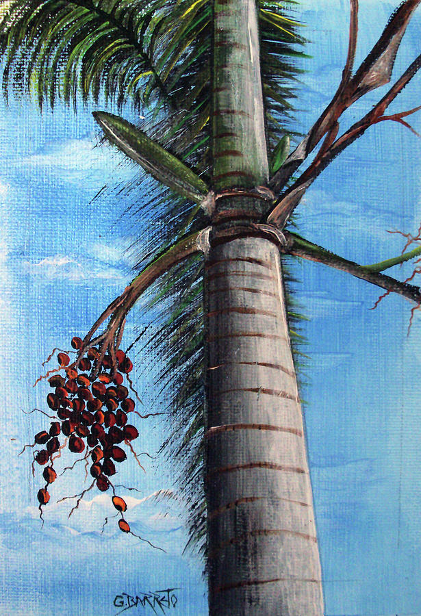 Palma Painting by Gloria E Barreto-Rodriguez