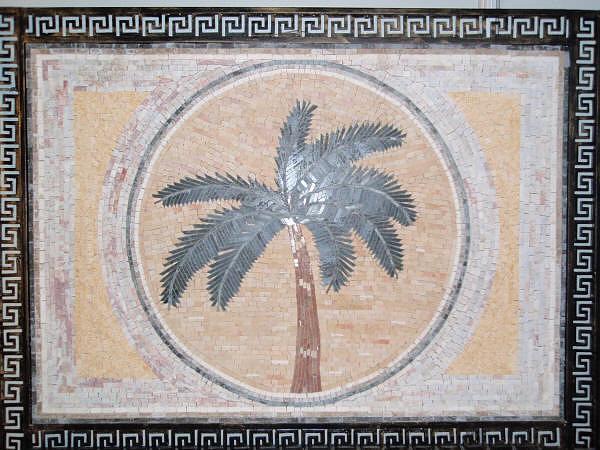 Palma In Stone Mosaic Relief by Petrit Metohu
