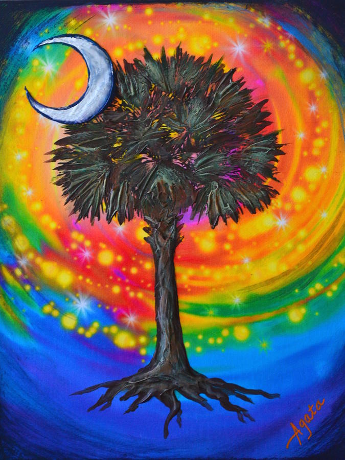 Palmetto, The Tree of Life Painting by Agata Lindquist