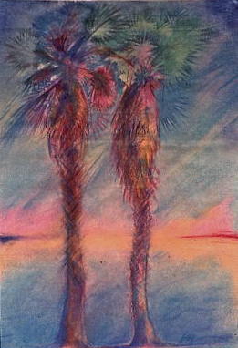 Palms 1 Painting by Michael Ryan