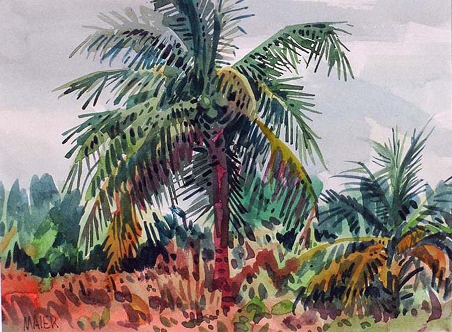 Palms on Big Pine Key Painting by Donald Maier