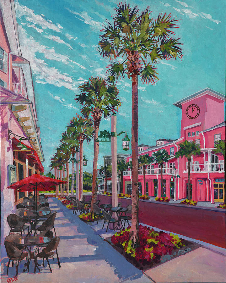 Palms on Market Street Painting by Heather Nagy