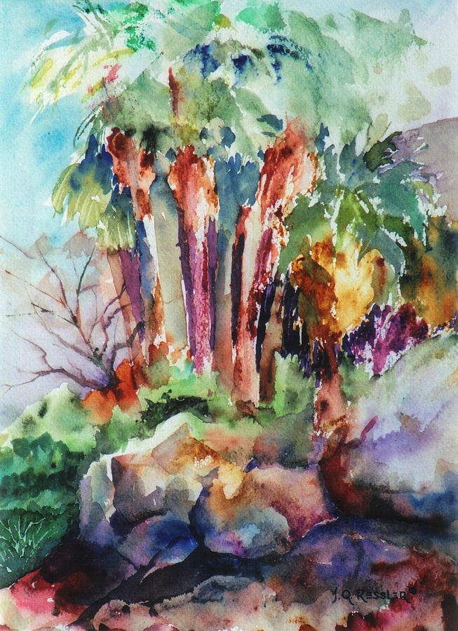 Palms...No Springs Painting by John Ressler
