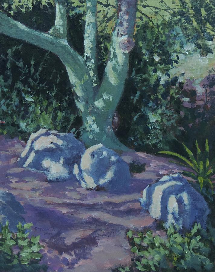 Tree Painting - Palo Verde Shadows  by Bill Tomsa