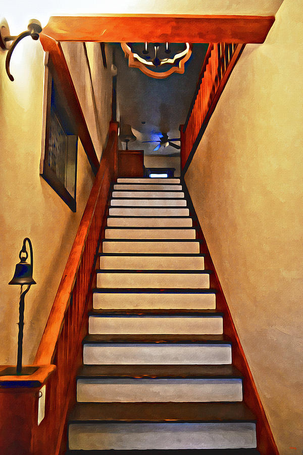 Palomar Inn Hotel Stairwell - Temecula Photograph by Glenn McCarthy Art and Photography