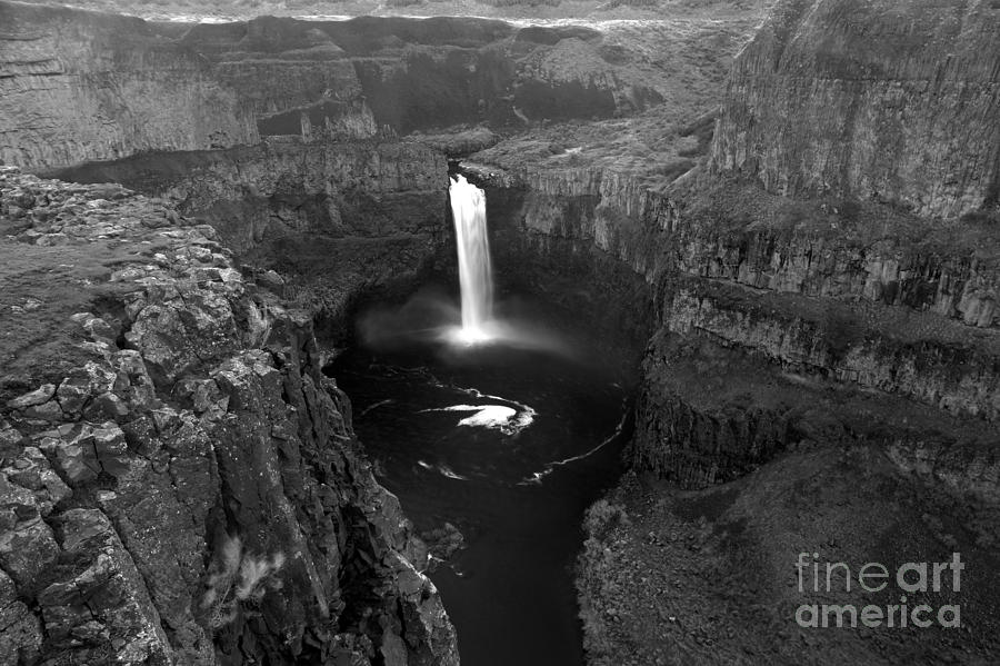 Palouse Falls Black And White Photograph by Adam Jewell