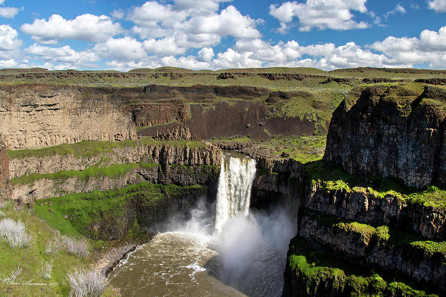 Palouse Falls in Spring Photograph by Sam Sherman