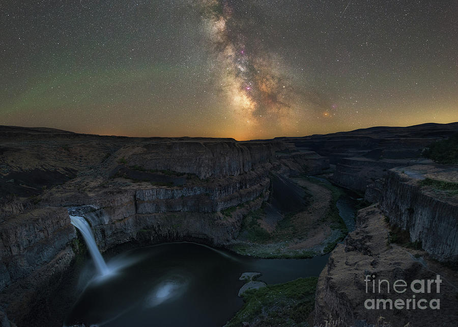 Palouse Falls Milky Way Galaxy  Photograph by Michael Ver Sprill