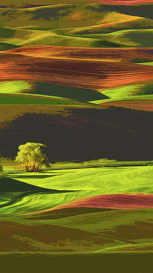 Palouse hills, Washington Painting by AM FineArtPrints