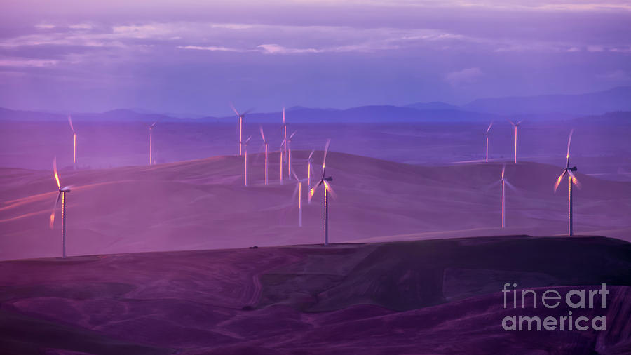 Palouse Windmills Sunset Photograph by Jerry Fornarotto