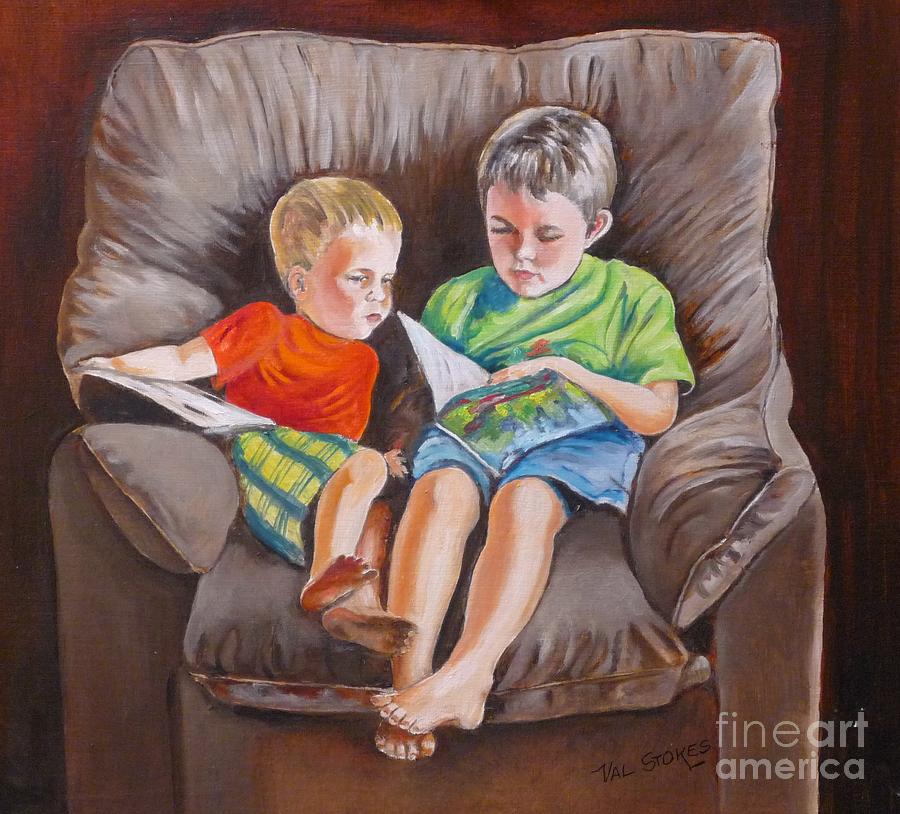 Pals Painting by Val Stokes