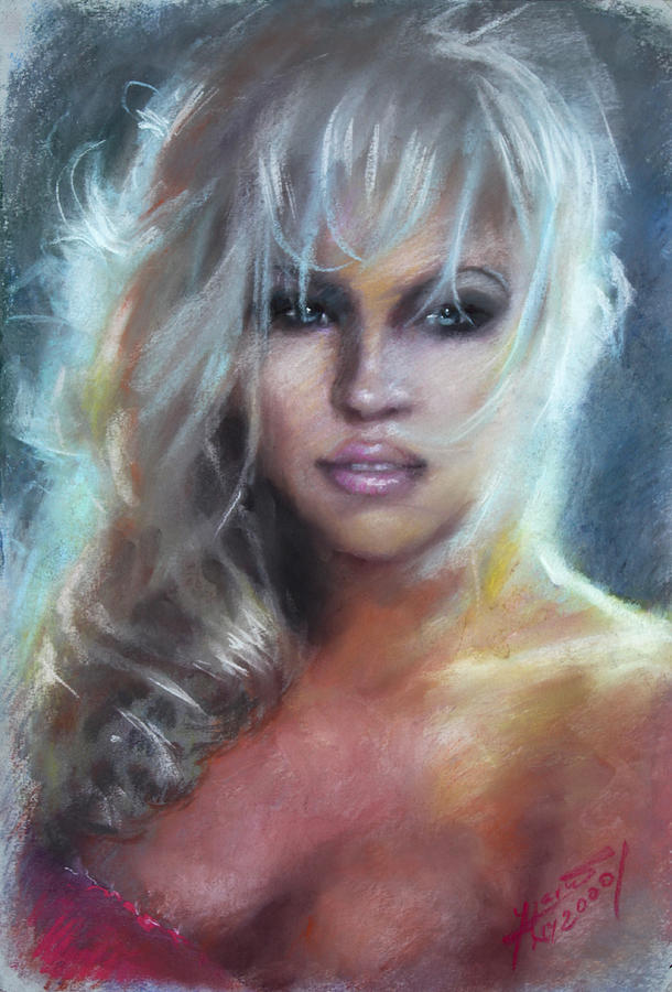 Pamela Anderson Pastel by Ylli Haruni