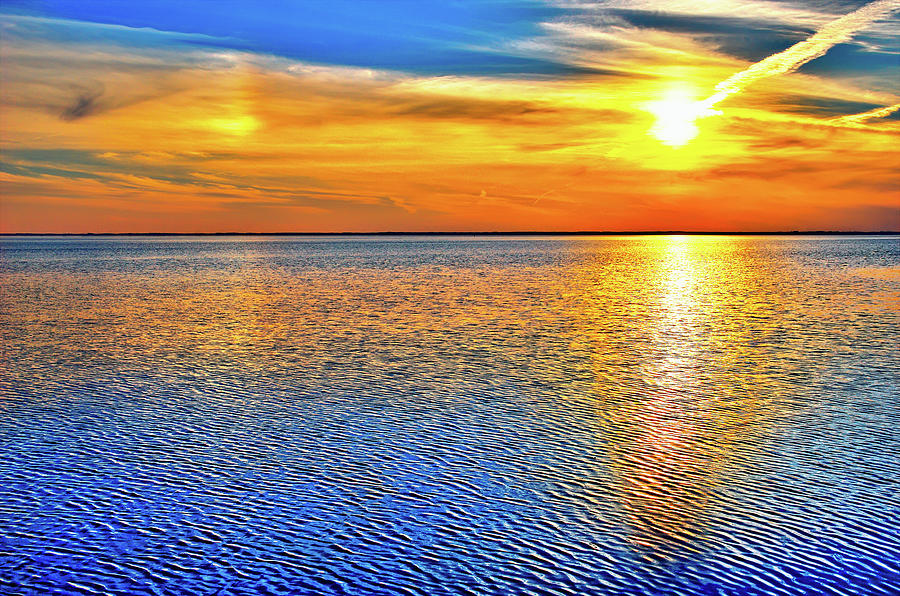 Pamlico Sound Sunset Outer Banks Photograph by Dan Carmichael