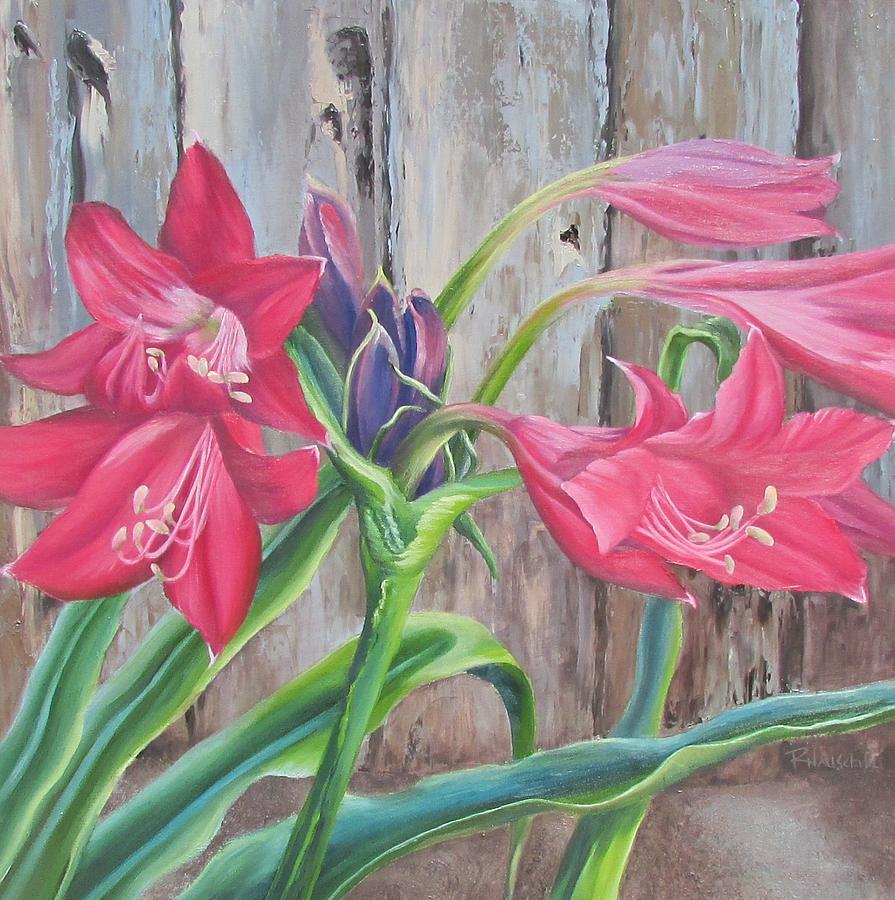 Pams Flowers Painting by Rebecca Hauschild