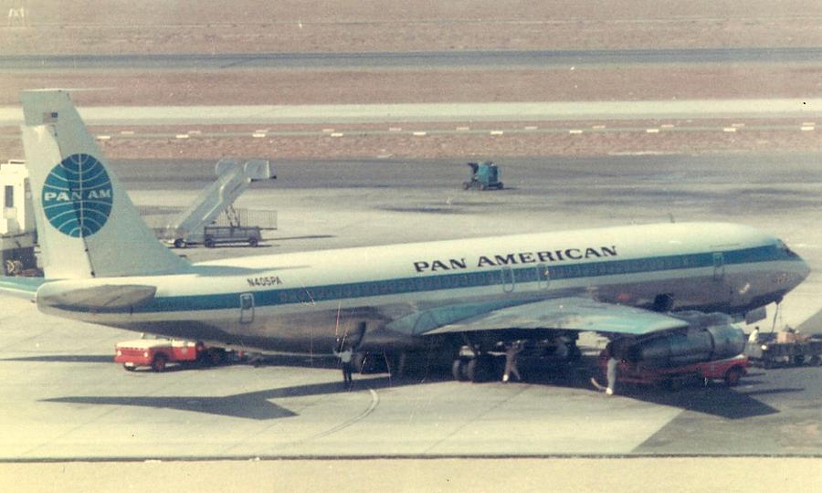 Pan Am Photograph - Pan Am 707-321 at Los Angeles International Airport by Jamie Baldwin