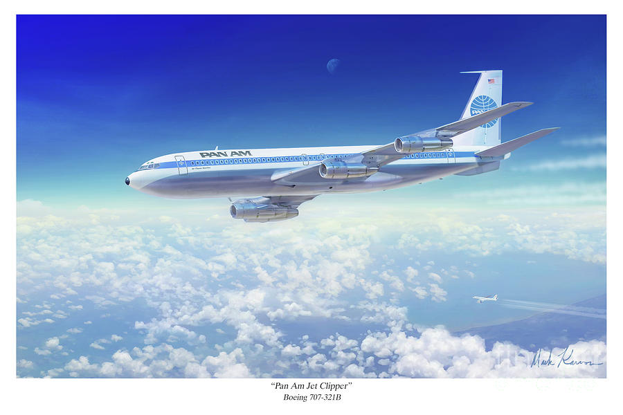 Pan Am Jet Clipper Painting by Mark Karvon