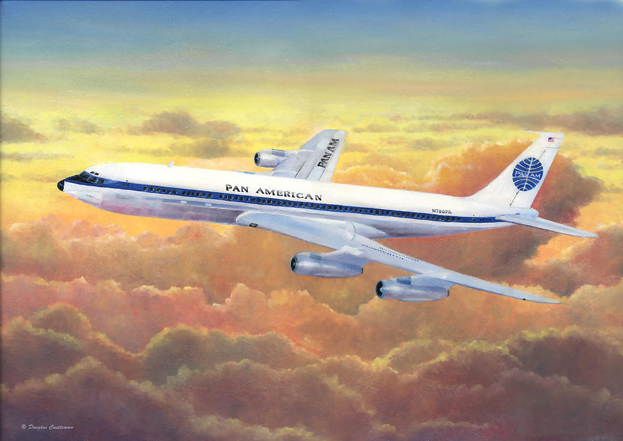 Pan American 707 Painting by Douglas Castleman