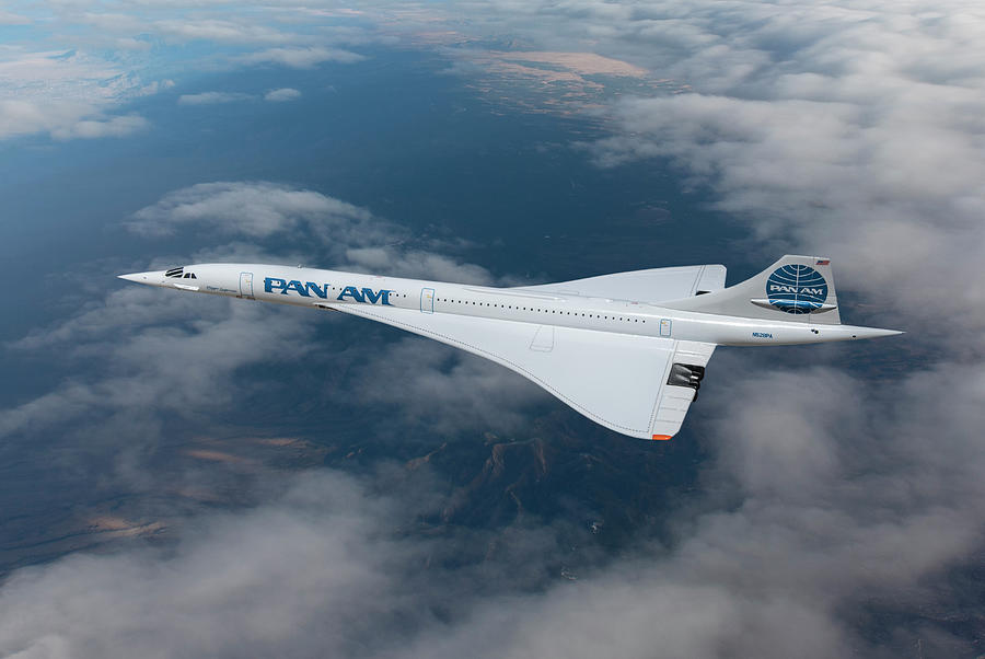 Pan American Clipper Concorde Digital Art by Erik Simonsen
