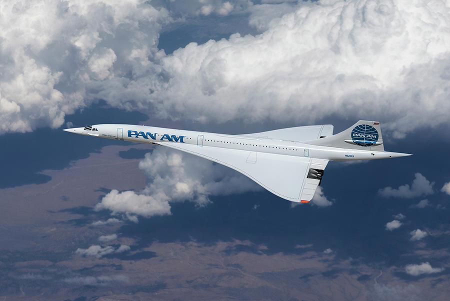 Pan American Concorde SST Digital Art by Erik Simonsen
