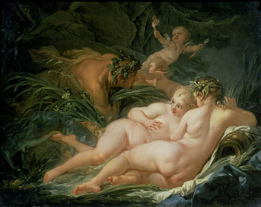Centaur Painting - Pan and Syrinx by Francois Boucher