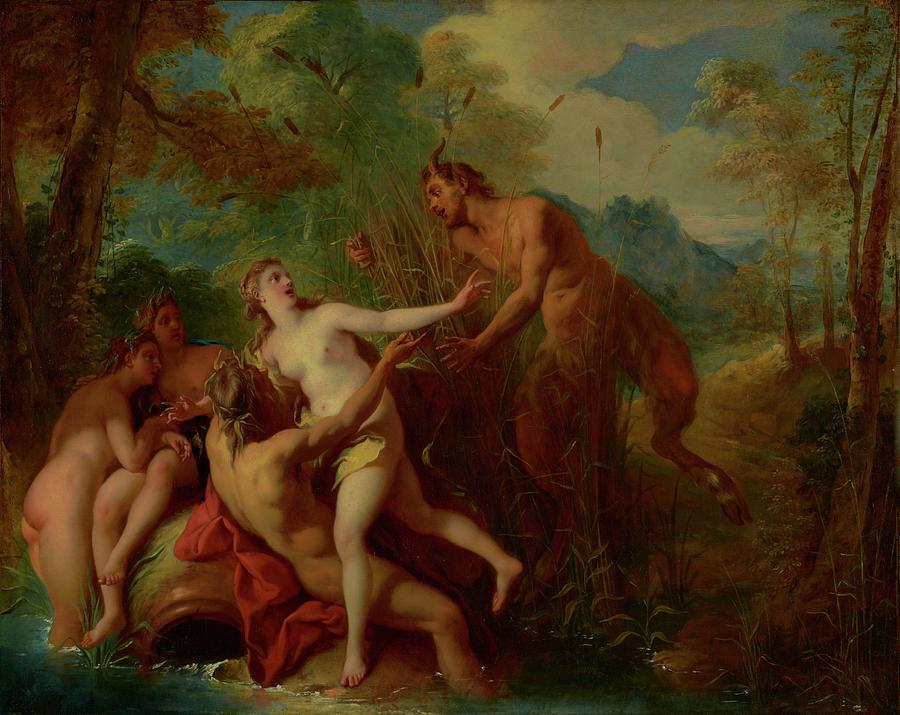 Greek Painting - Pan and Syrinx by Mountain Dreams