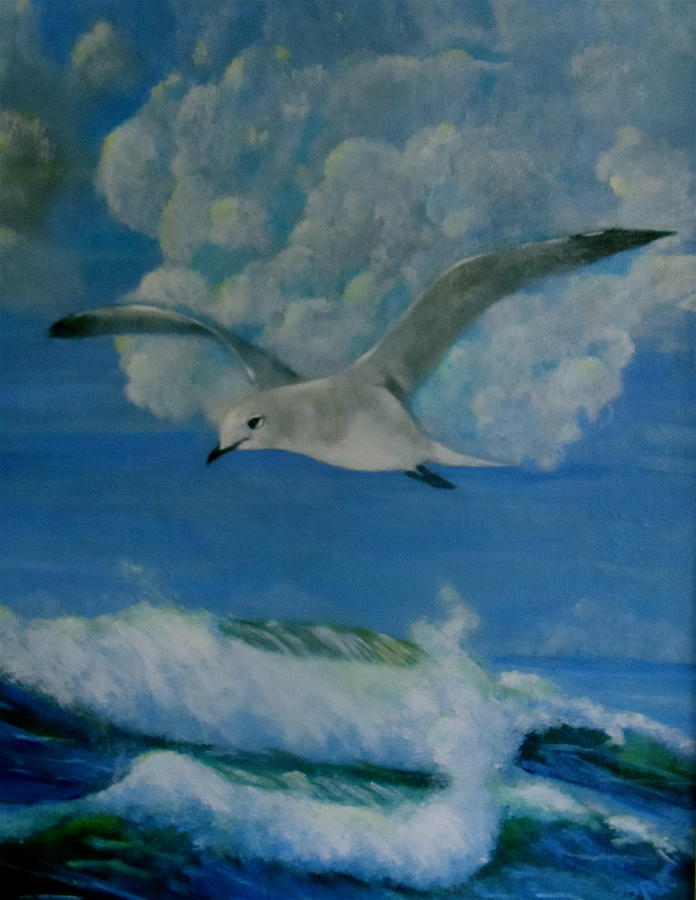 Panama City Seagull Painting by Bruce Ben Pope