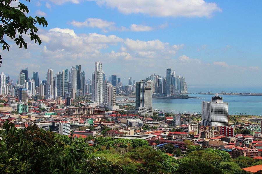 Panama City Skyline Harbor view from Ancon Hill Photograph by Marlin and Laura Hum