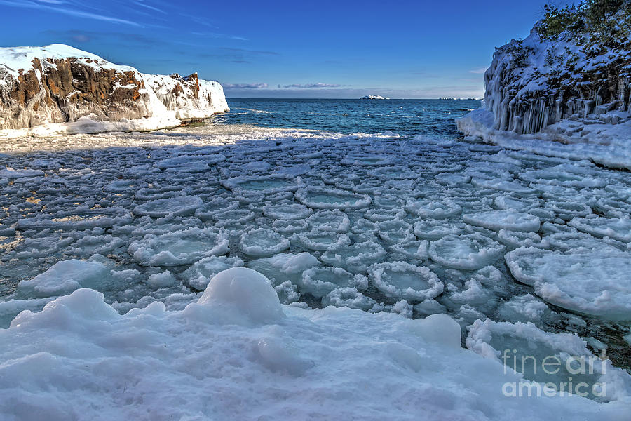 Pancake Ice Photograph by Upper Peninsula Photography