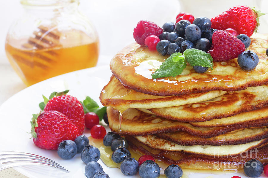 Pancakes with Berries  Photograph by Anastasy Yarmolovich