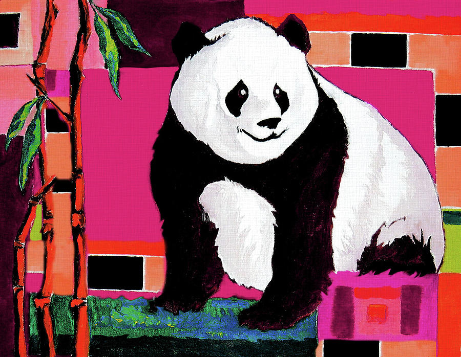 Panda Abstrack Color Vision Painting