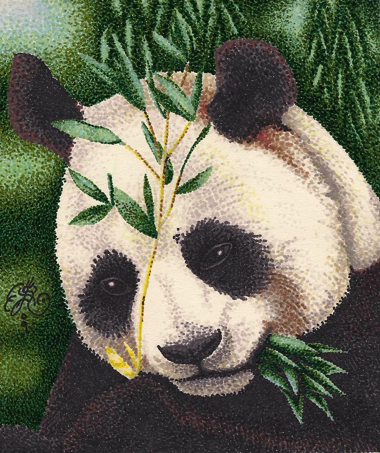 Panda Bear Drawing - Panda Bear by Scarlett Royale