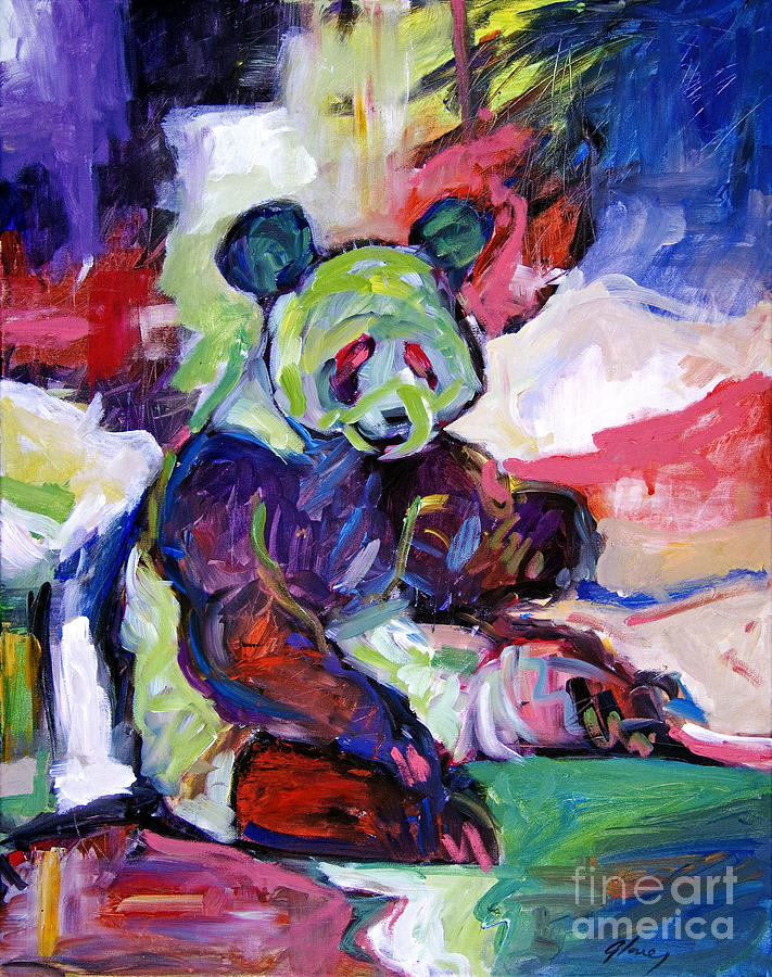 Panda Painting by David Lloyd Glover