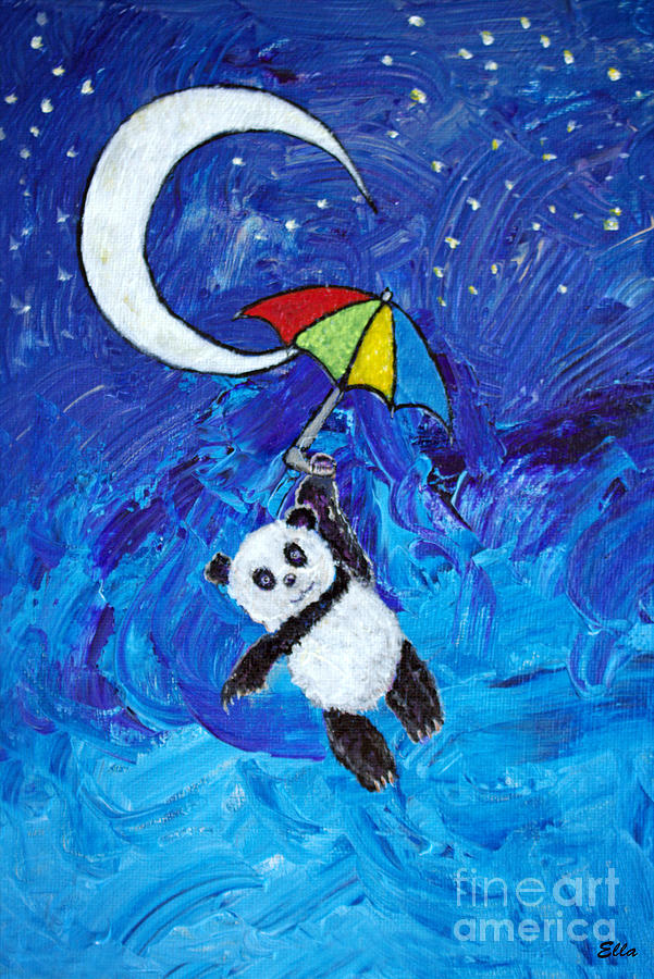 Panda Dreams Painting by Ella Kaye Dickey