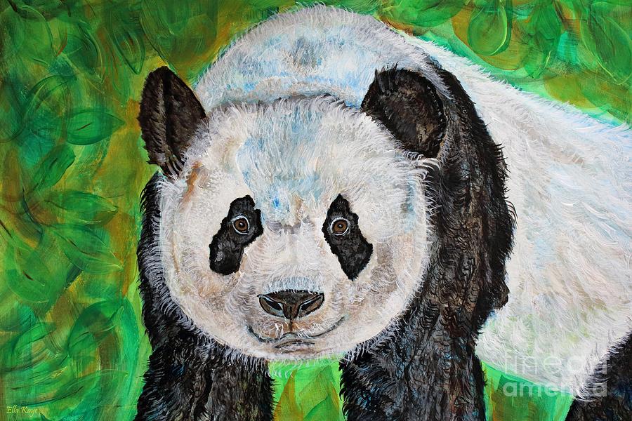 Bear Painting - Panda by Ella Kaye Dickey