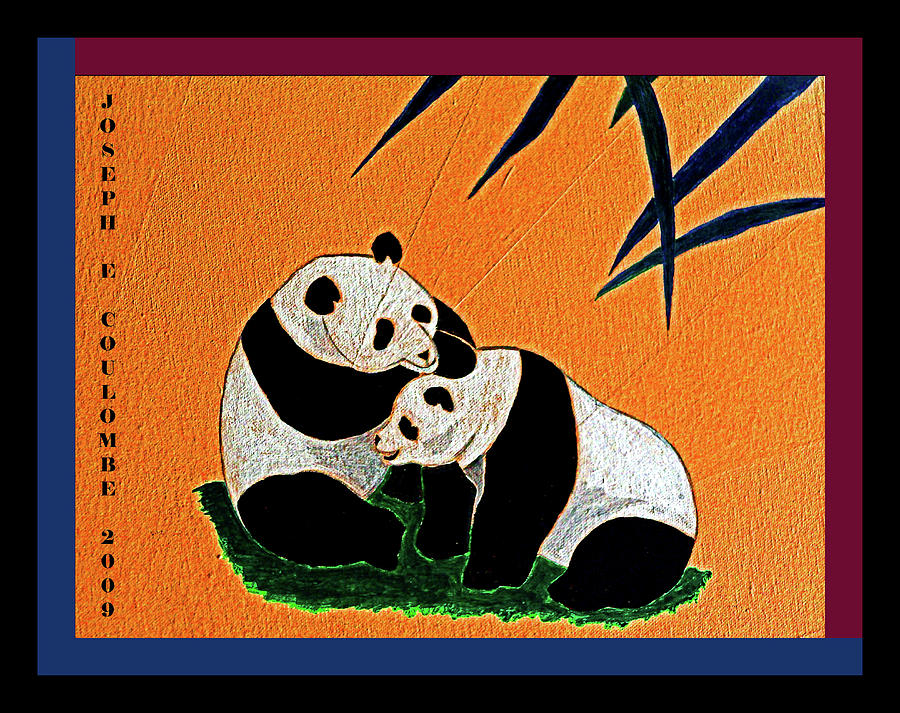 Panda Friends Painting by Joseph Coulombe