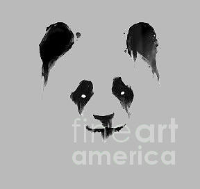 Panda T-shirt Painting by Herb Strobino