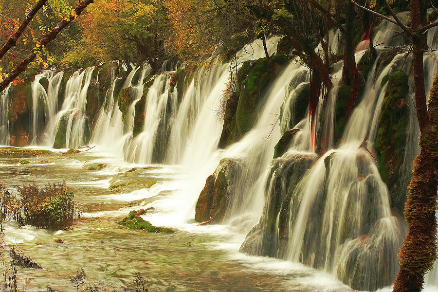 Panda Lake Waterfalls Photograph by Yue Chen - Fine Art America