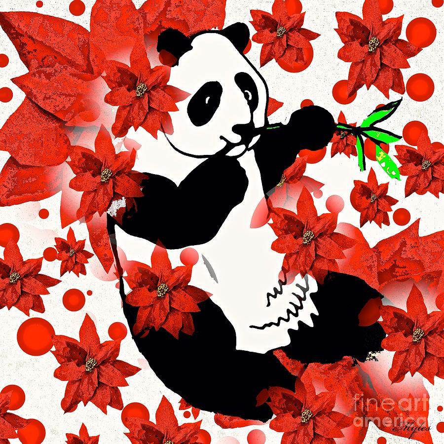 Bear Painting - Panda by Saundra Myles