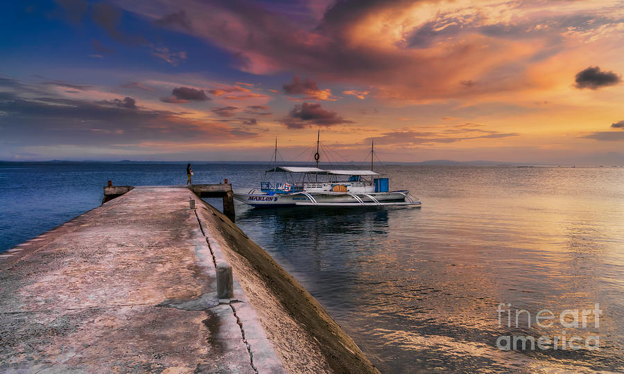 Sunset Photograph - Pandanon Island Sunset by Adrian Evans