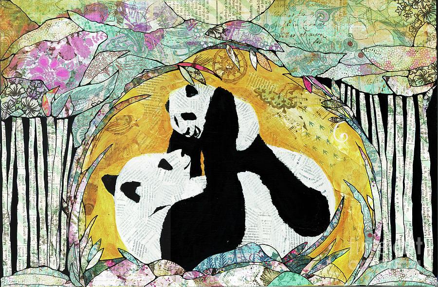 Pandas Mixed Media by Annalisa Loevenguth