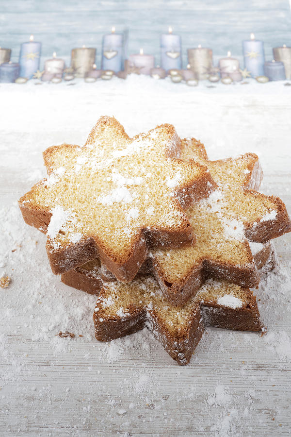Pandoro, Italian Christmas Star Spice Cake Photograph by Jean Gill