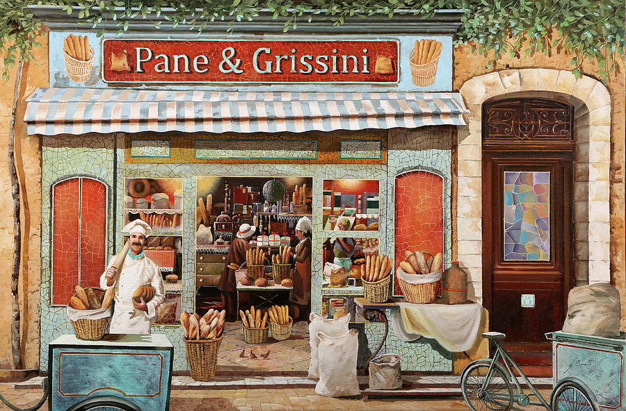 Bread Painting - Pane E Grissini by Guido Borelli