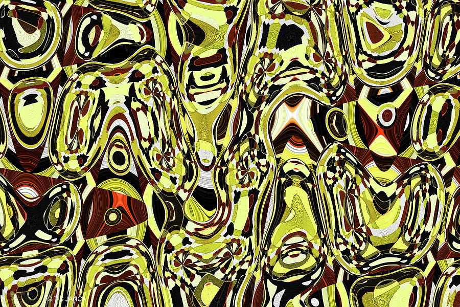 Panel Abstract 6150W3 Digital Art by Tom Janca