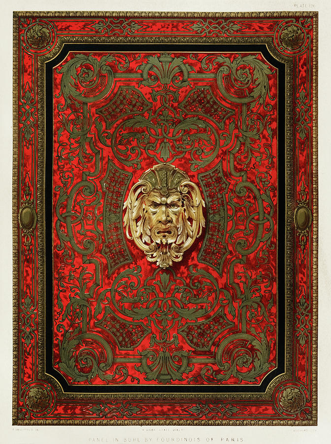 Panel in Buhl from the Industrial arts of the Nineteenth Century Painting by Vincent Monozlay