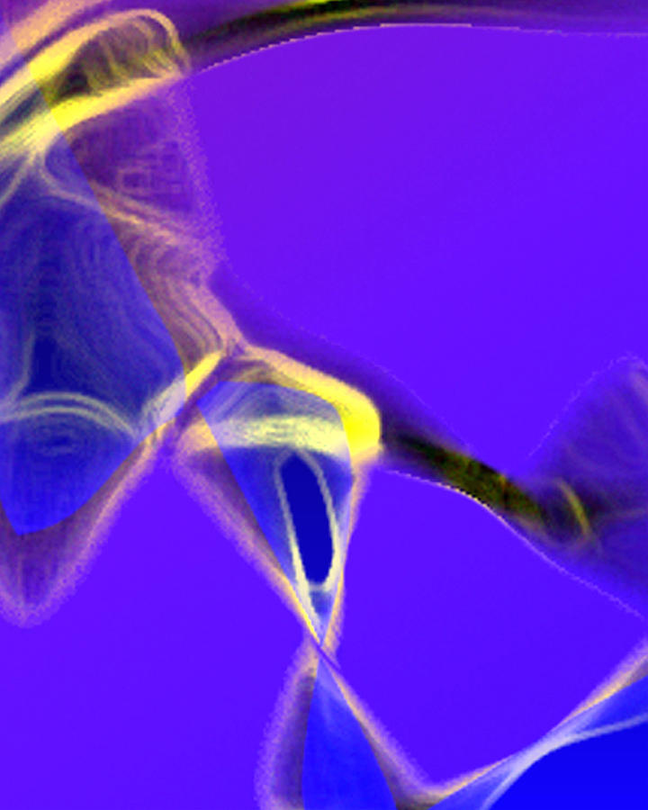 Abstract Digital Art - panel two from Movement in Blue by Steve Karol