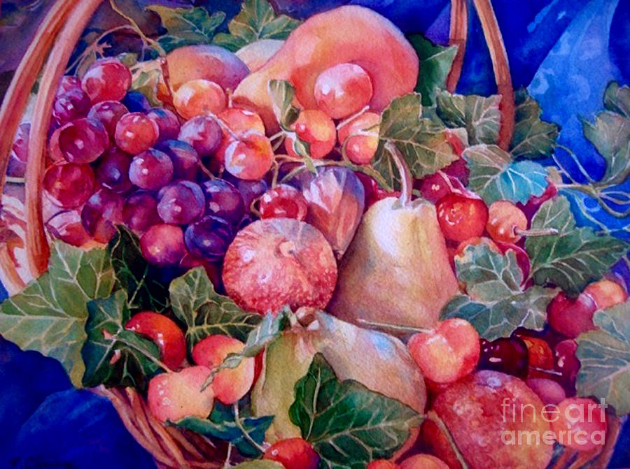 Fruit Painting - Panier de fruits by Francoise Chauray