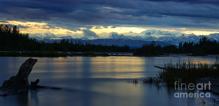 Pano Alaska Midnight Sunset Photograph by Jennifer White