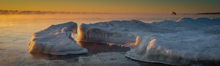 Pano sunrise Photograph by David Heilman