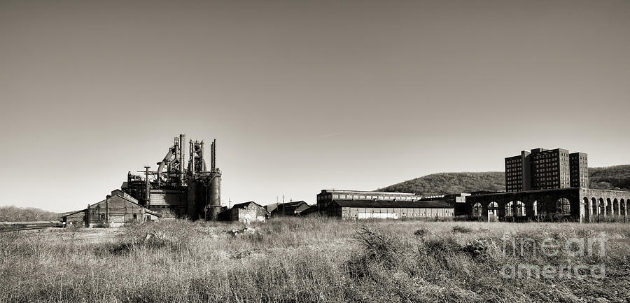 Pano View Grounds Landscape Steel Factory Closed 1995 Photograph by Chuck Kuhn